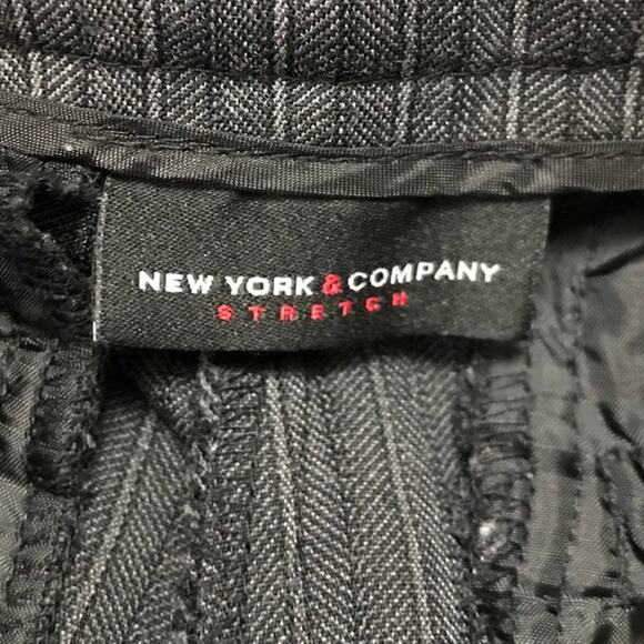 New York & Company Striped Straight Legged Slacks 2 - Picture 3 of 7
